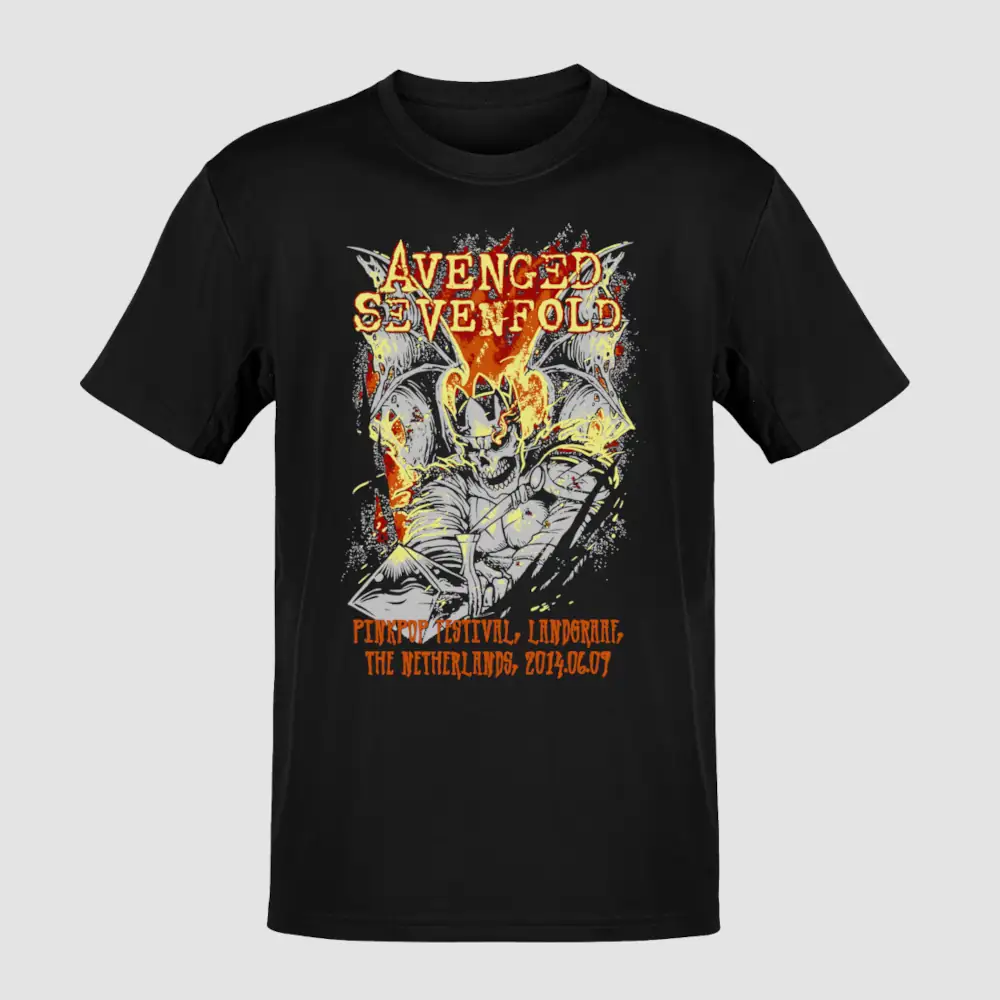 Avenged Sevenfold Pinkpop Festival Black T-Shirt