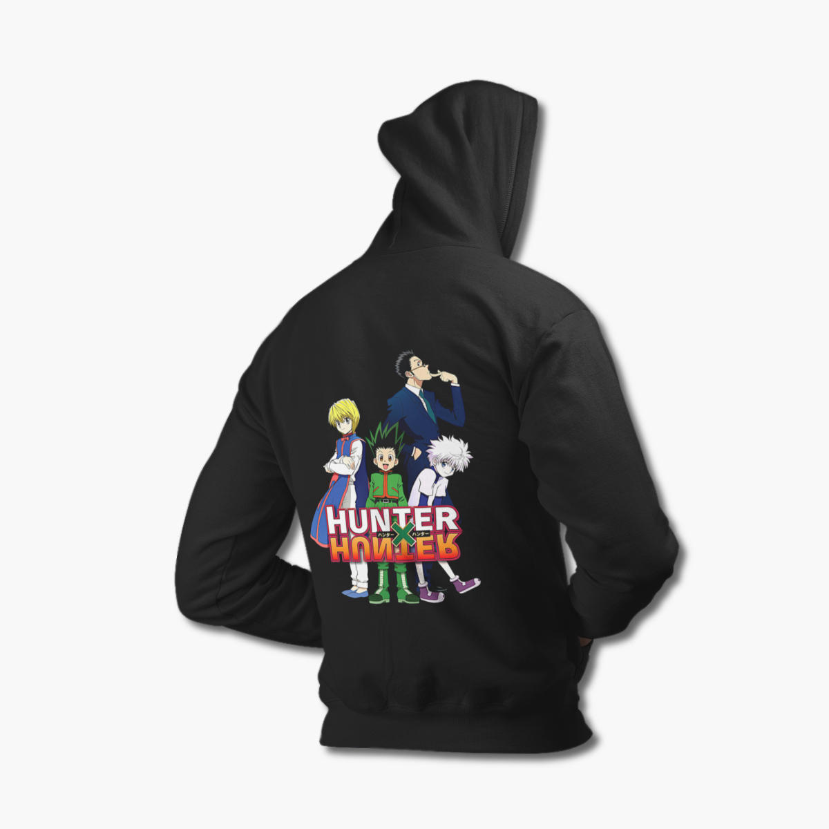 Hunter X Hunter Zip Hoodie, Hunter X Hunter Artwork Black Zip Up Hoodie