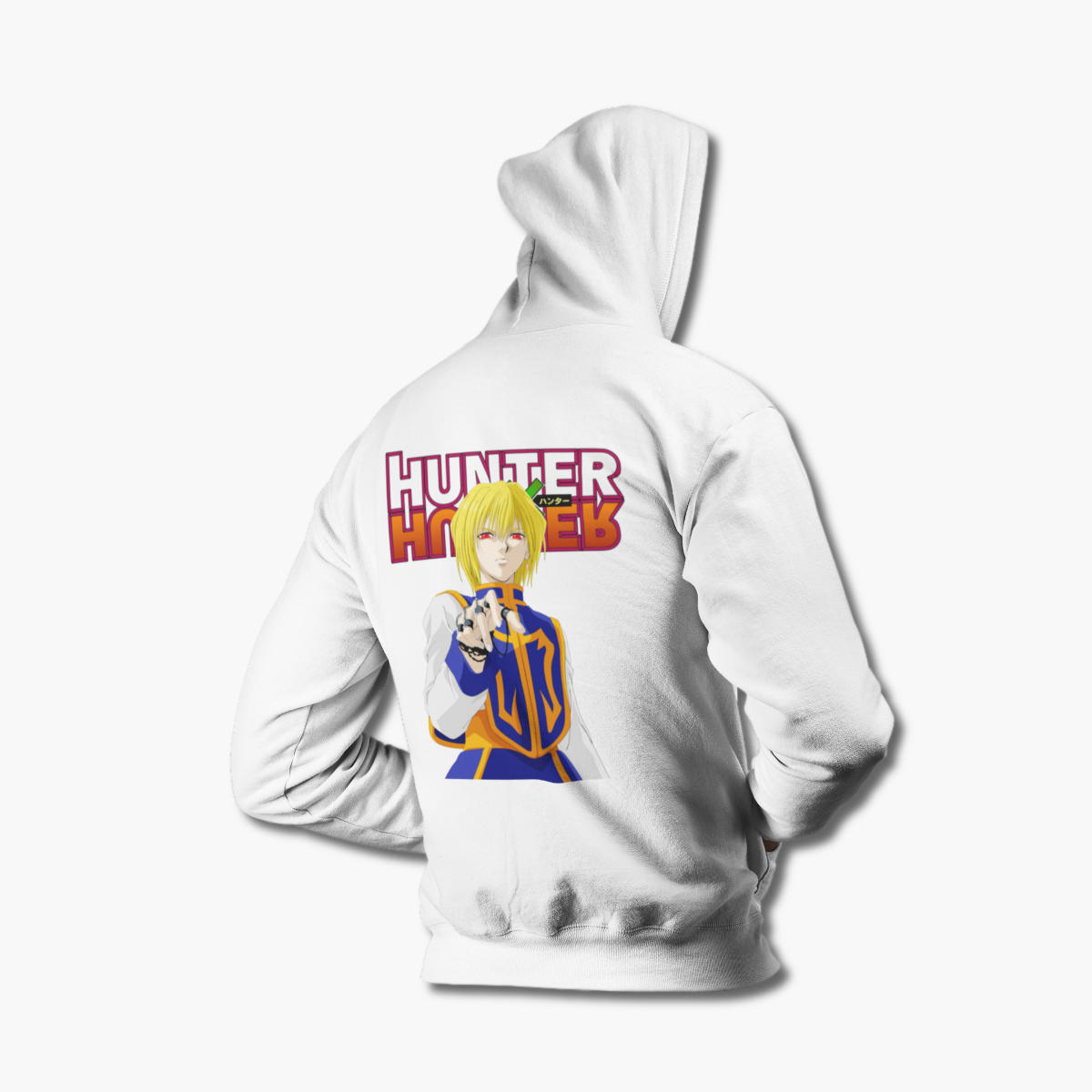 Hunter X Hunter Zip Hoodie, Hunter X Hunter Kurapika White Zip Up