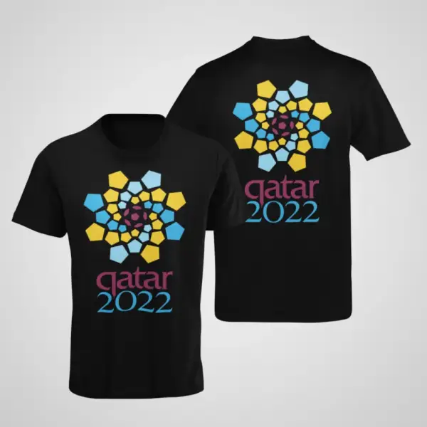 2022 World Cup T-Shirt, World Cup Qatar 2022 Black T-Shirt