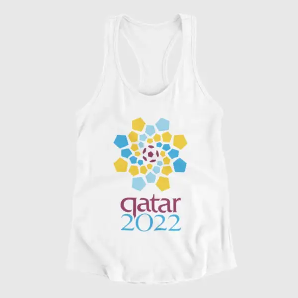 2022 World Cup Tank Top, World Cup Qatar 2022 White Tank Top Shirt