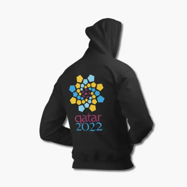 2022 World Cup Zip Hoodie, World Cup Qatar 2022 Black Zip Up Hoodie