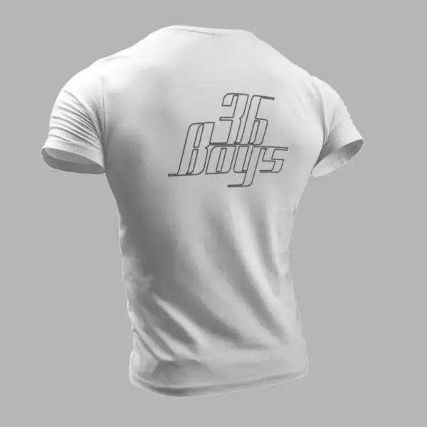36 Boys T-Shirt, 36 Boys Gang White T-Shirt - Image 2