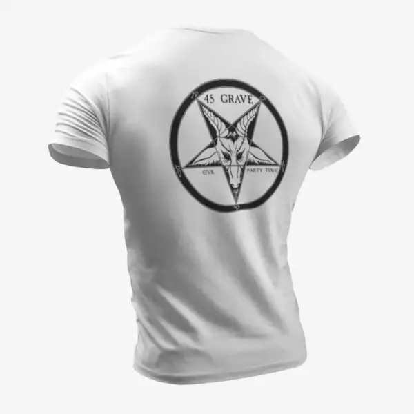 45 Grave T-Shirt, 45 Grave Evil Party Time White T-Shirt - Image 2