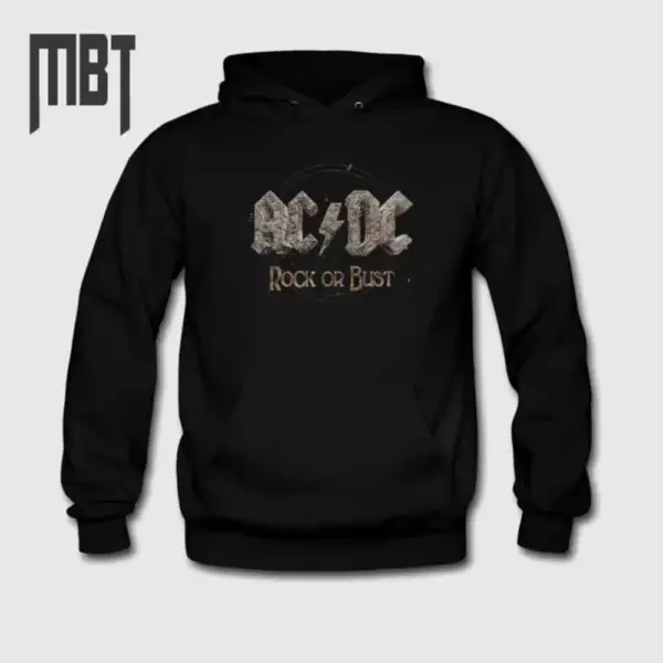 ACDC Band Hoodie, ACDC Rock or Bust Hooded Sweatshirt