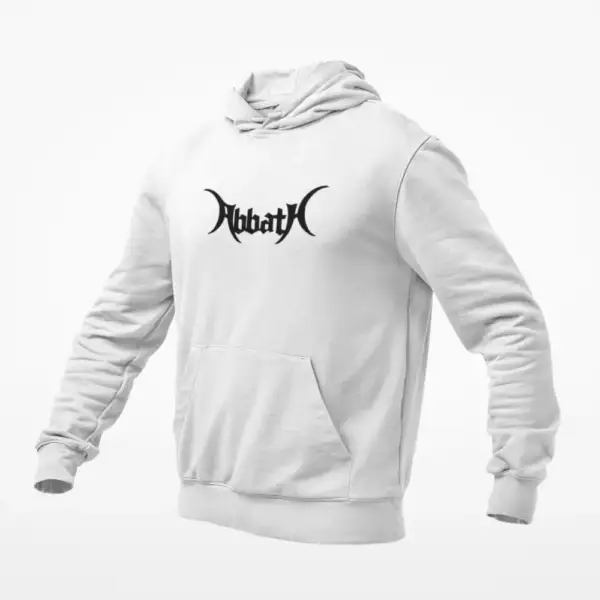Abbath Hoodie, Abbath Logo White Hoodie