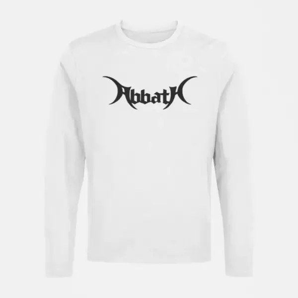 Abbath Longsleeve T-Shirt, Abbath Logo White Long Sleeve