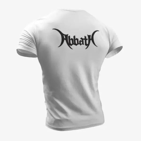 Abbath T-Shirt, Abbath Logo White T-Shirt - Image 2