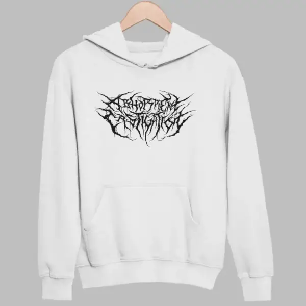 Abhorrent Castigation Hoodie, Abhorrent Castigation Logo White Sweatshirt