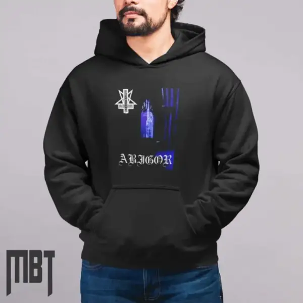 Abigor Band Hoodie, Abigor Nachthymnen Cover Hooded Sweatshirt