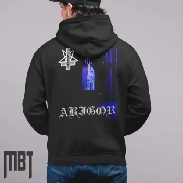 Abigor Band Hoodie, Abigor Nachthymnen Cover Hooded Sweatshirt - Image 2
