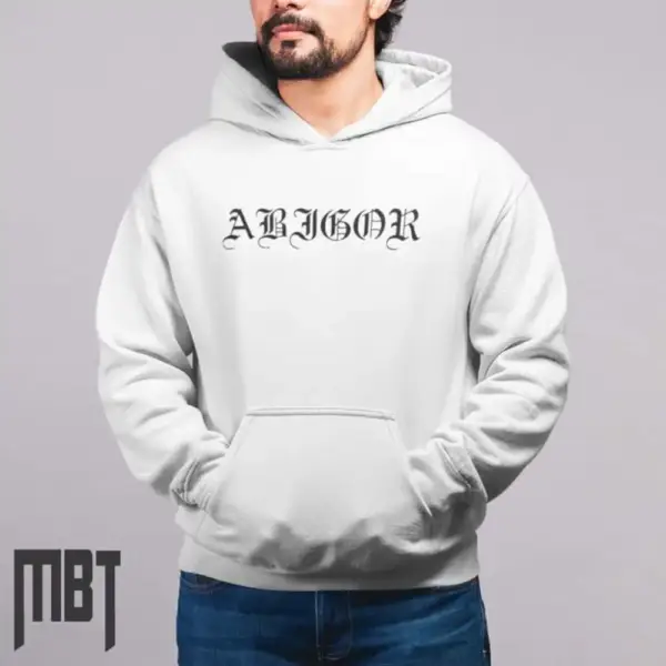 Abigor Band Hoodie, Abigor Text Logo Hooded Sweatshirt