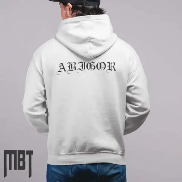 Abigor Band Hoodie, Abigor Text Logo Hooded Sweatshirt - Image 2