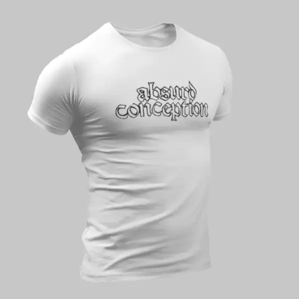 Absurd Conception T-Shirt, Absurd Conception Logo White T-Shirt