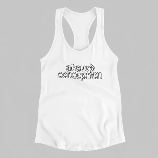 Absurd Conception Tank Top, Absurd Conception Logo White Athlete