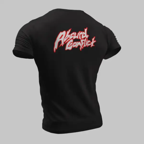 Absurd Conflict T-Shirt, Absurd Conflict Logo Black T-Shirt - Image 2