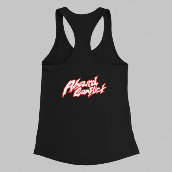 Absurd Conflict Tank Top, Absurd Conflict Logo Black Athlete - Image 2
