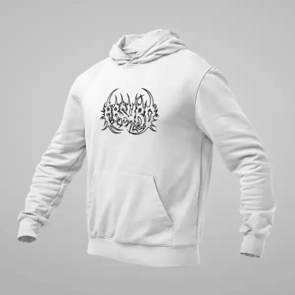 Absurd Hoodie, Absurd Logo White Sweatshirt