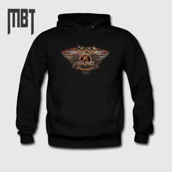 Aerosmith Band Hoodie, Aerosmith Logo Hooded Sweatshirt