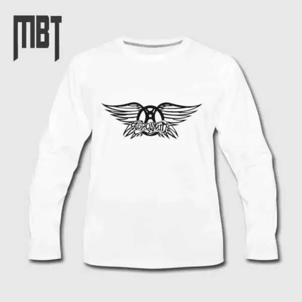 Aerosmith Band Long Sleeve T-Shirt, Aerosmith Logo Long Sleeve Tee-Shirt