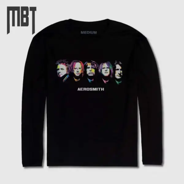 Aerosmith Band Long Sleeve T-Shirt, Aerosmith Members Long Sleeve Tee-Shirt
