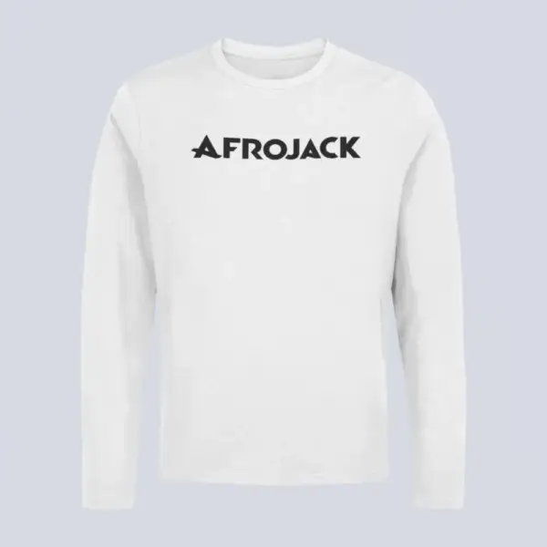 Afrojack Longsleeve T-Shirt, Afrojack Logo White Long Sleeve, Electro House Merchandise