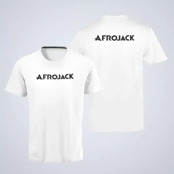 Afrojack T-Shirt, Afrojack Logo White T-Shirt, Electro House Merchandise
