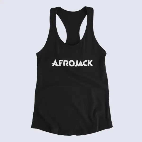 Afrojack Tank Top, Afrojack Logo Black Tank Top Shirt, Electro House Merchandise