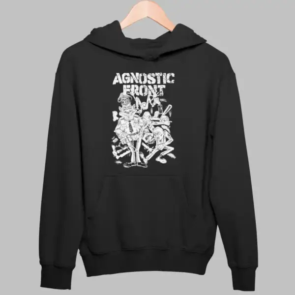 Agnostic Front Hoodie, Agnostic Front Artwork Black Hoodie