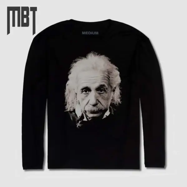 Albert Einstein Long Sleeve T-Shirt, Einstein Long Sleeve Tee-Shirt #2