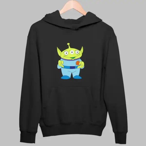 Alien Hoodie, Alien Black Sweatshirt