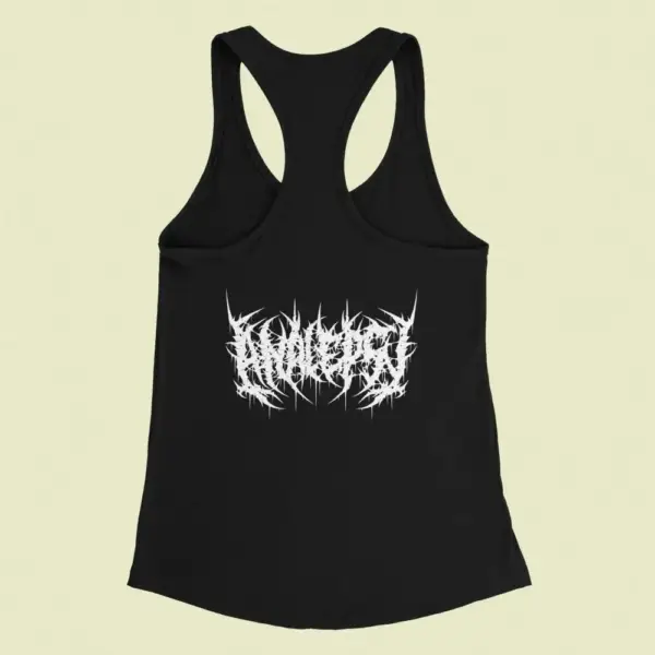 Analepsy Tank Top, Analepsy Band Logo Black Tank Top Shirt, Brutal Death Metal Merchandise - Image 2