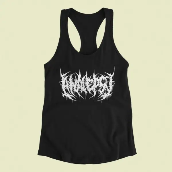 Analepsy Tank Top, Analepsy Band Logo Black Tank Top Shirt, Brutal Death Metal Merchandise