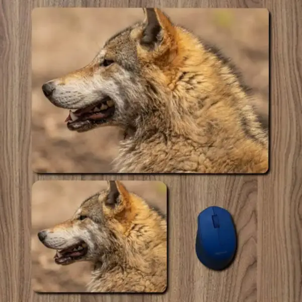 Animal Wolf Mouse Pad, Turkish Animal Wolf Large Mousepad for Gamers