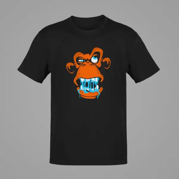 Ape T-Shirt, Ape Artwork Black T-Shirt