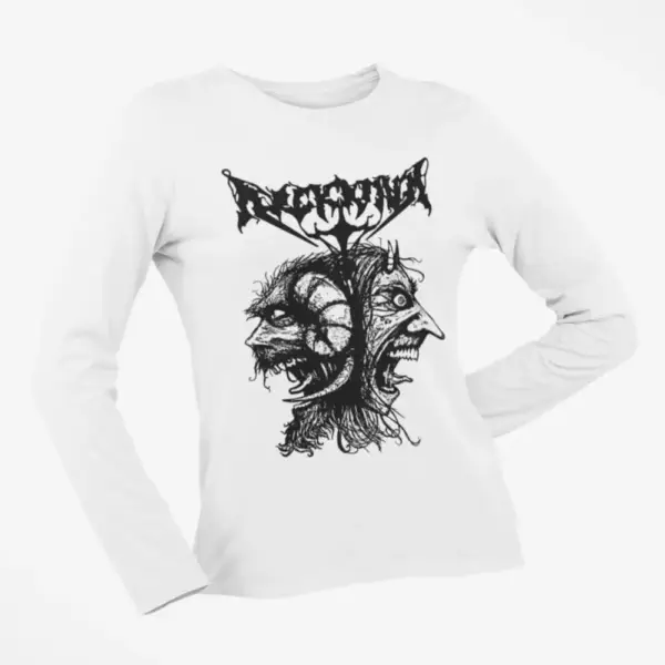 Arckanum Longsleeve T-Shirt, Arckanum Sataros Grief White Long Sleeve, Black Metal Merchandise