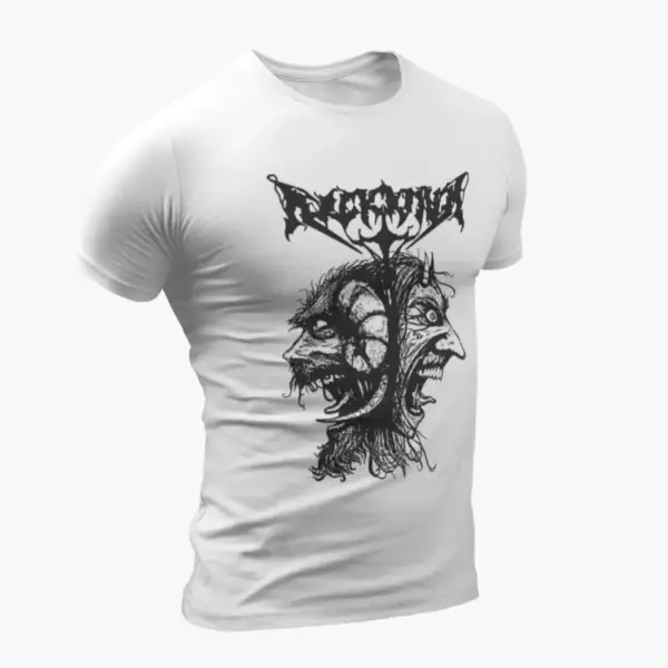 Arckanum T-Shirt, Arckanum Sataros Grief White T-Shirt, Black Metal Merchandise