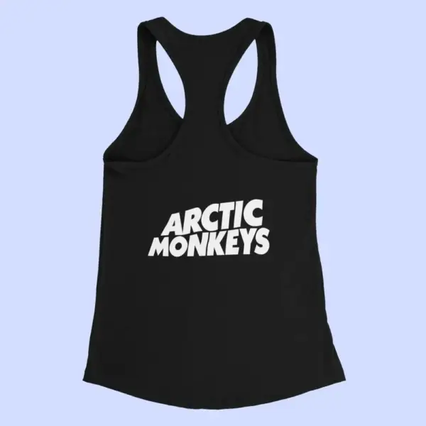 Arctic Monkeys Tank Top, Arctic Monkeys Band Logo Black Tank Top Shirt, Alternative Rock Merchandise - Image 2