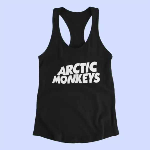 Arctic Monkeys Tank Top, Arctic Monkeys Band Logo Black Tank Top Shirt, Alternative Rock Merchandise