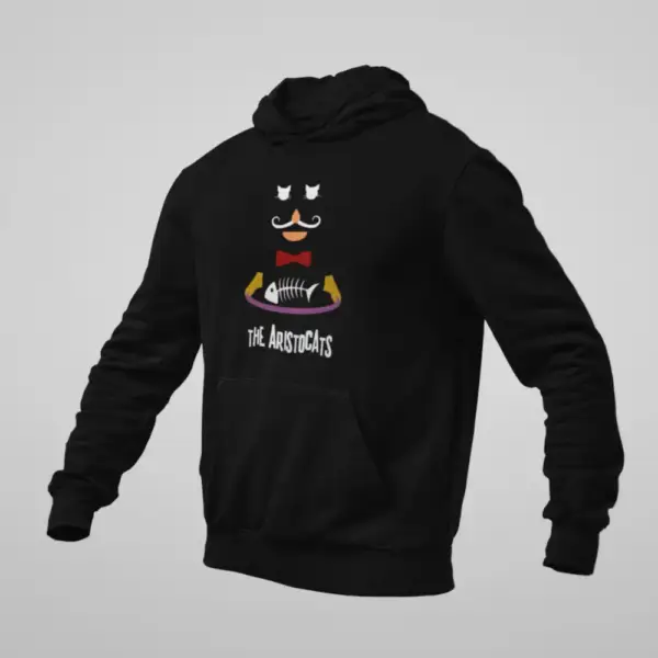 Aristocats Hoodie, Aristo Cats Black Hoodie