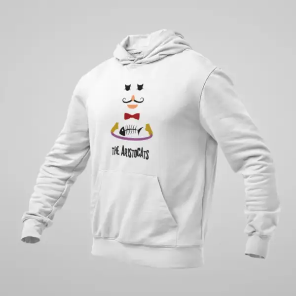 Aristocats Hoodie, Aristo Cats White Hoodie