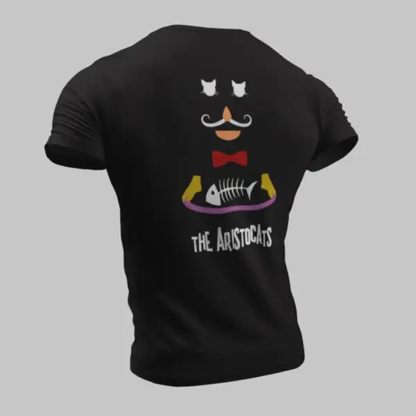 Aristocats T-Shirt, Aristo Cats Black T-Shirt - Image 2
