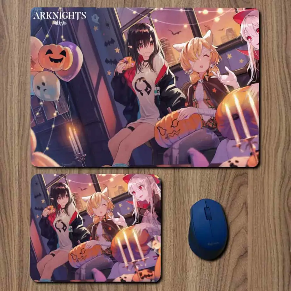 Arknights Halloween Mouse Pad, Arknights Halloween Game Large Mousepad for Gamers