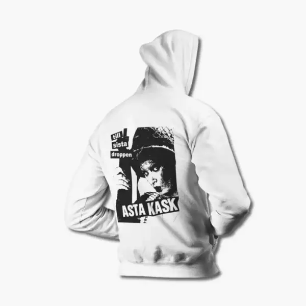 Asta Kask Hoodie, Asta Kask Till Sista Droppen White Hoodie - Image 2