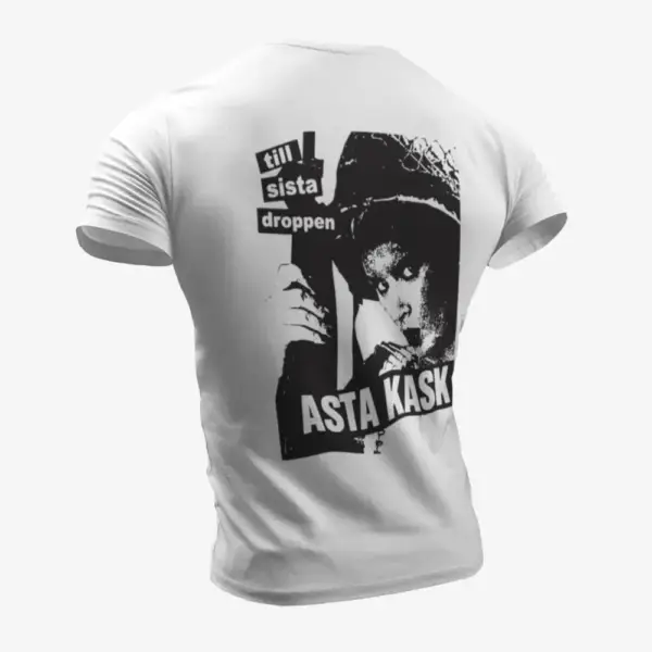 Asta Kask T-Shirt, Asta Kask Till Sista Droppen White T-Shirt - Image 2