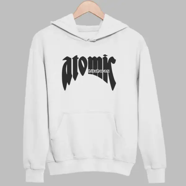 Atomic Bitchwax Hoodie, Atomic Bitchwax Logo White Sweatshirt