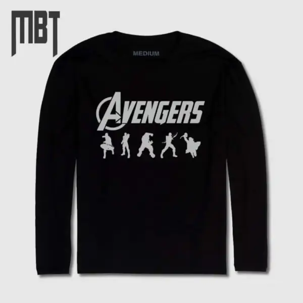 Avengers Long Sleeve T-Shirt, Avengers Logo Long Sleeve Tee-Shirt #2