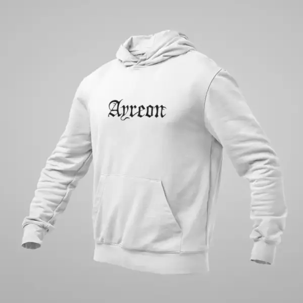 Ayreon Hoodie, Ayreon Logo White Sweatshirt