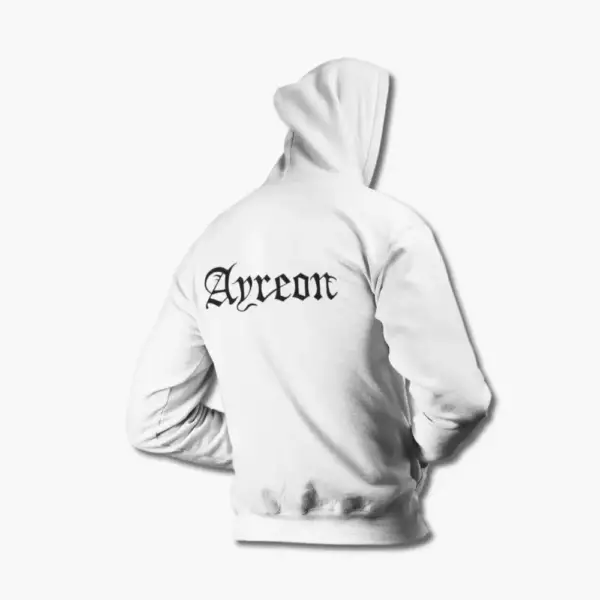 Ayreon Hoodie, Ayreon Logo White Sweatshirt - Image 2