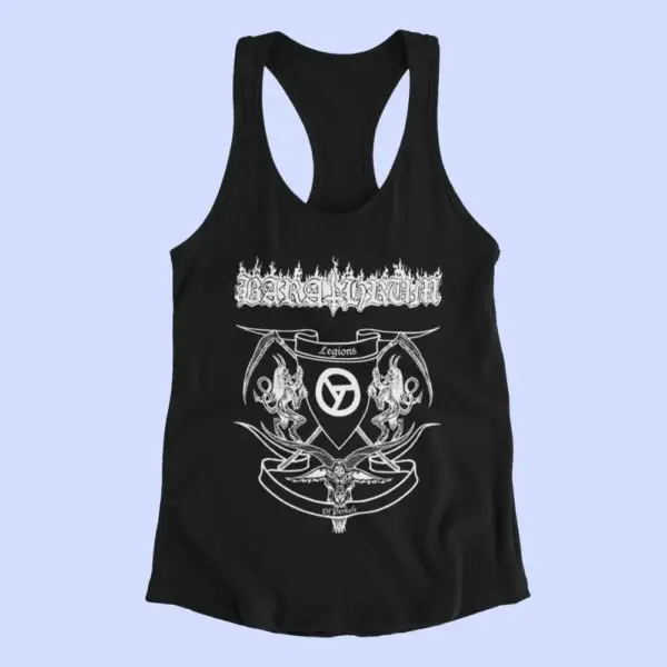 Barathrum Tank Top, Barathrum Legions of Perkele Black Tank Top Shirt, Black Metal Merchandise